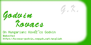 godvin kovacs business card
